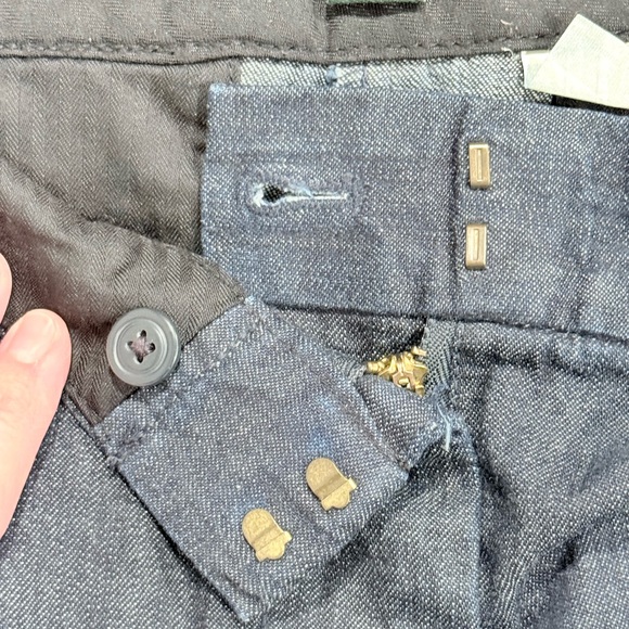 J.Crew Favorite Fit Wide Leg Chambray Trouser Pants Blue Size 8 Work Career - Picture 15 of 15